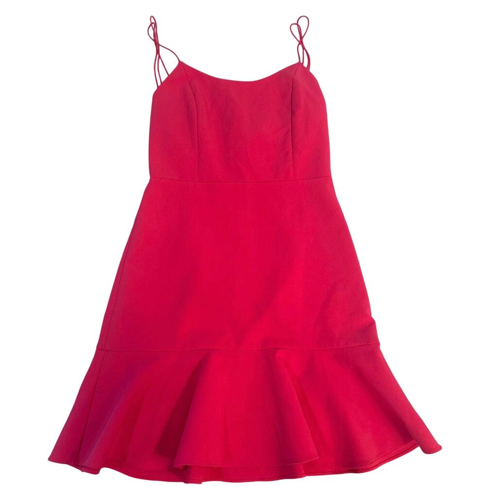 Alice + Olivia pink flounce dress 6